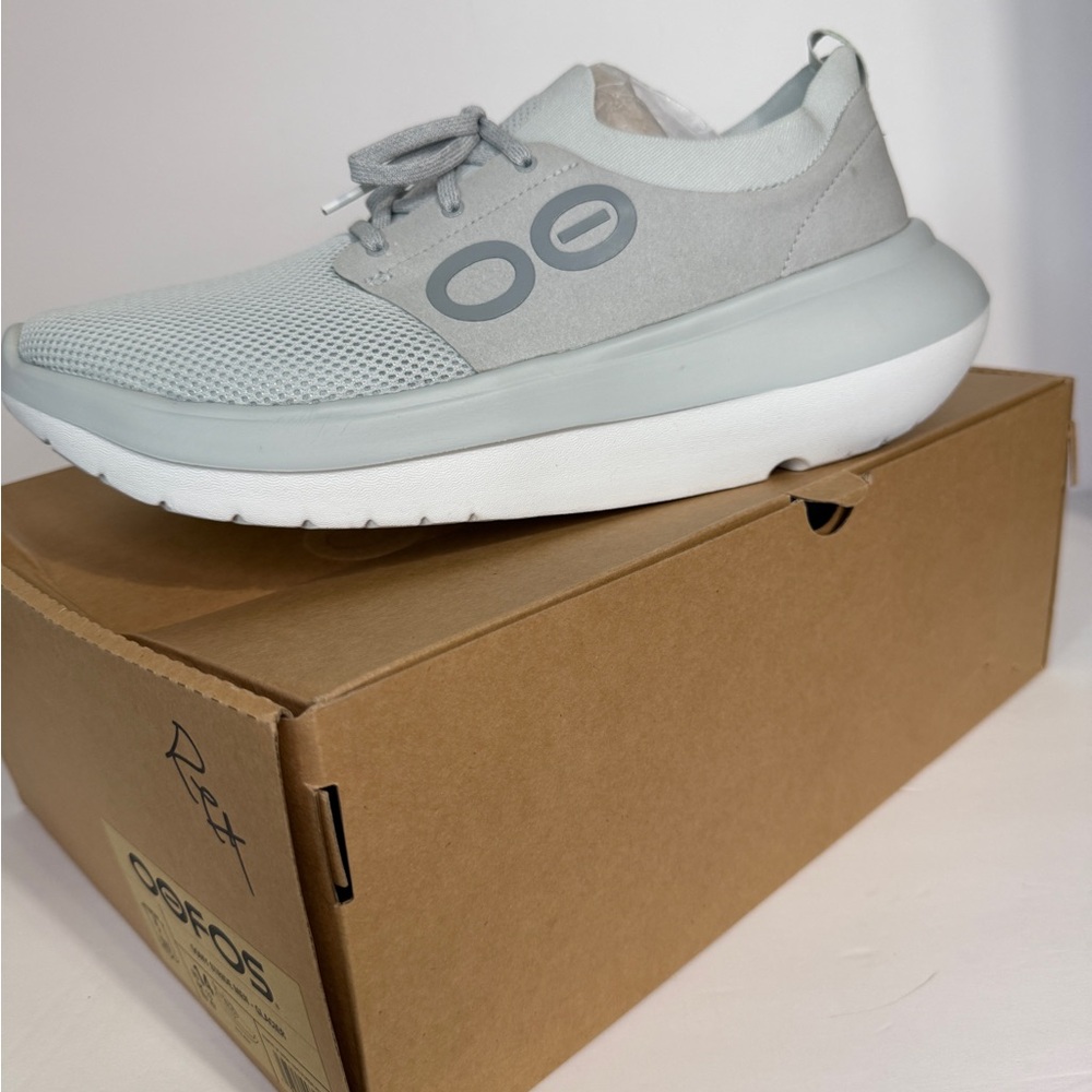 OOFOS OOmy Stride Men's Light Gray Sneakers SZ 14 NIB